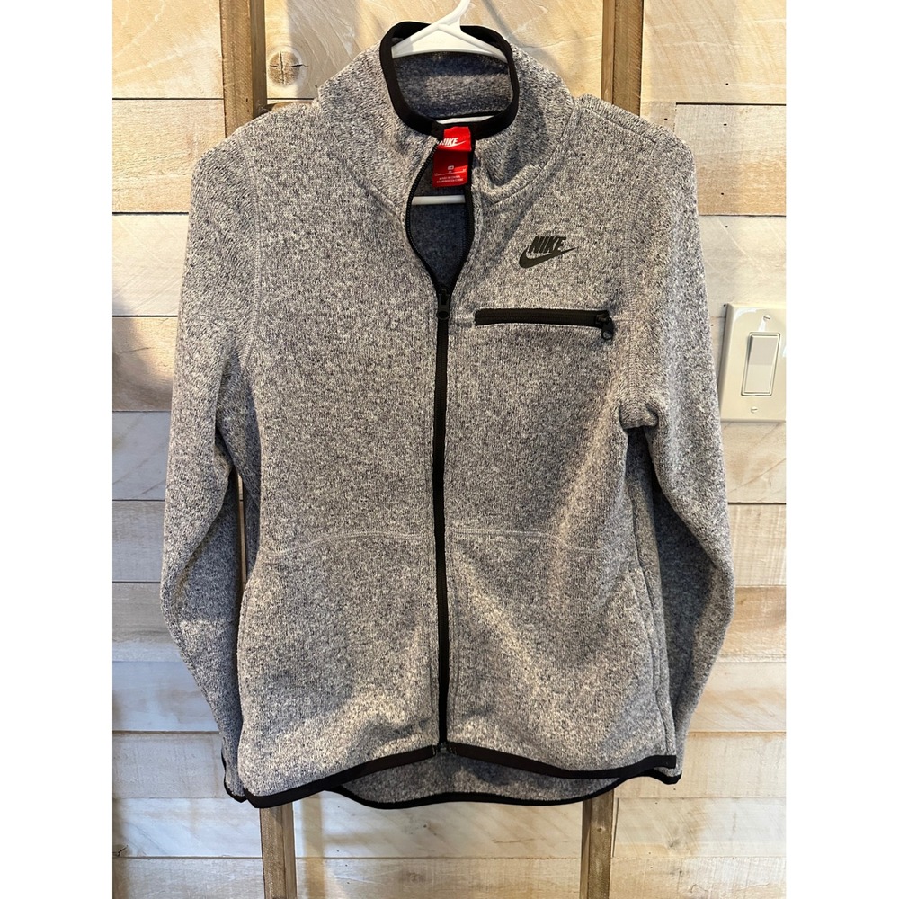 Nike Sportswear Tech Fleece Full Zip Jacket Grey Heather Knit Mens Medium